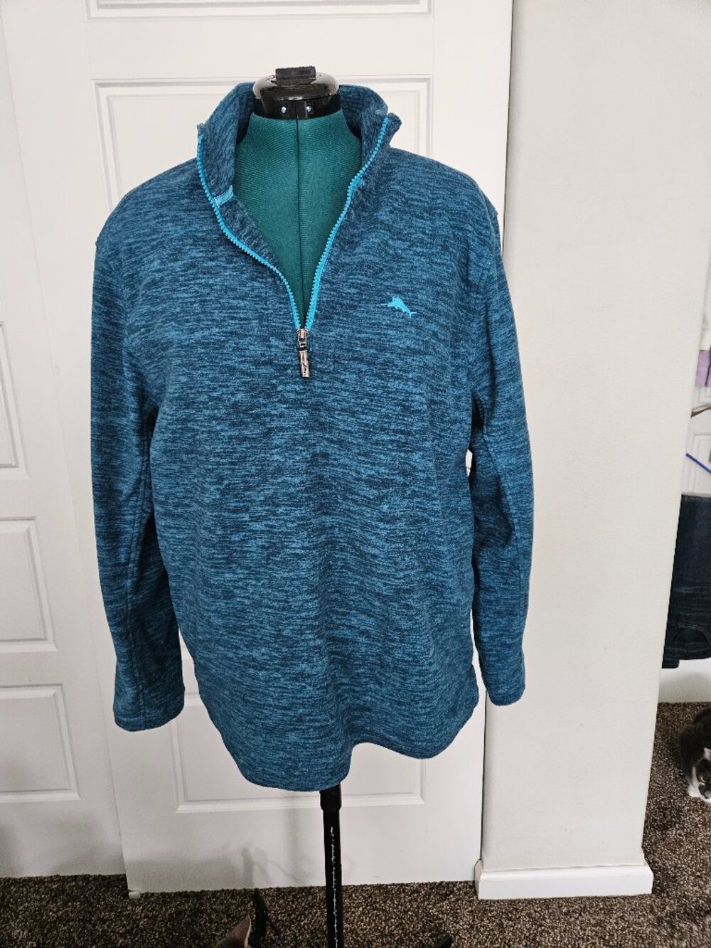 Tommy Bahama Pullover Large Turquoise Blue